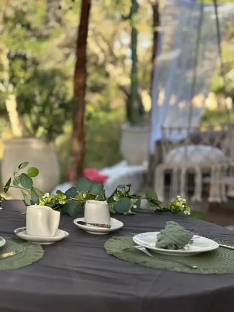 Café dans le jardin